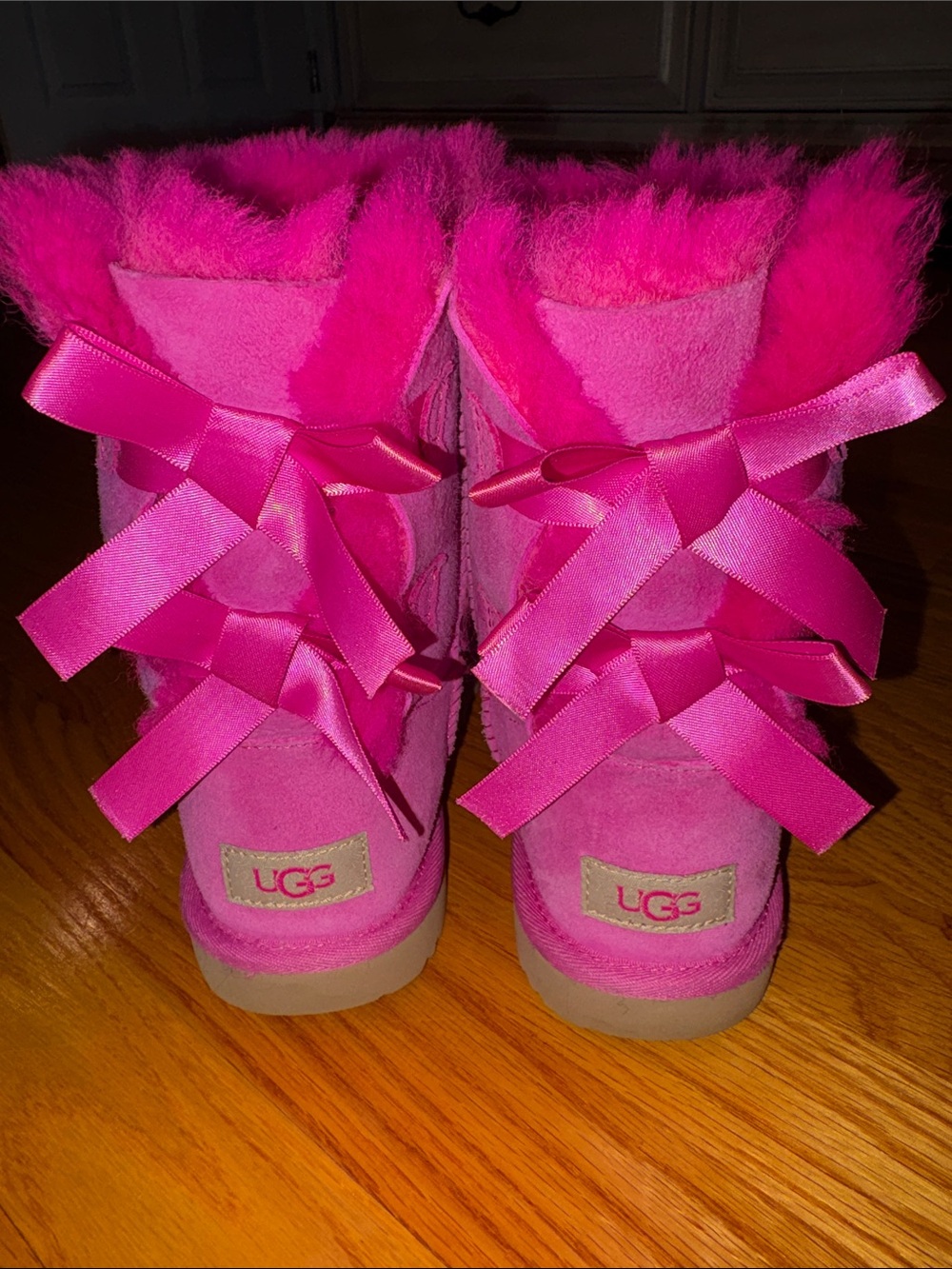 UGG Hot Pink Bow Back Boots